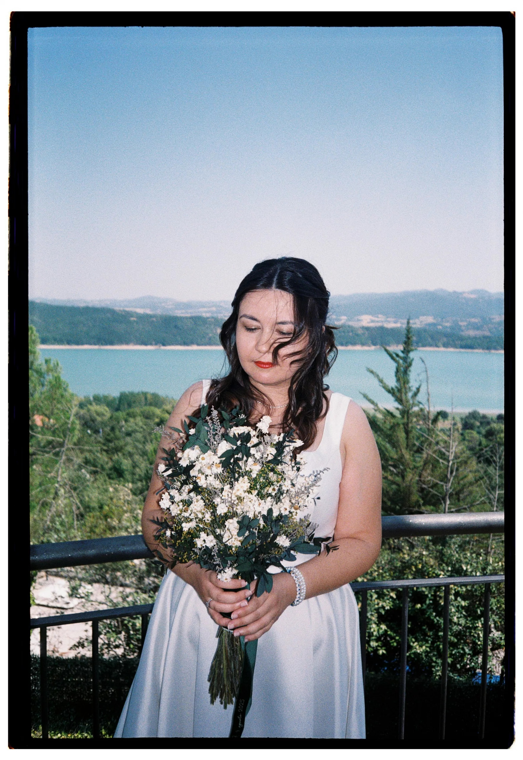 Retrato en 35mm durante boda en Zaragoza